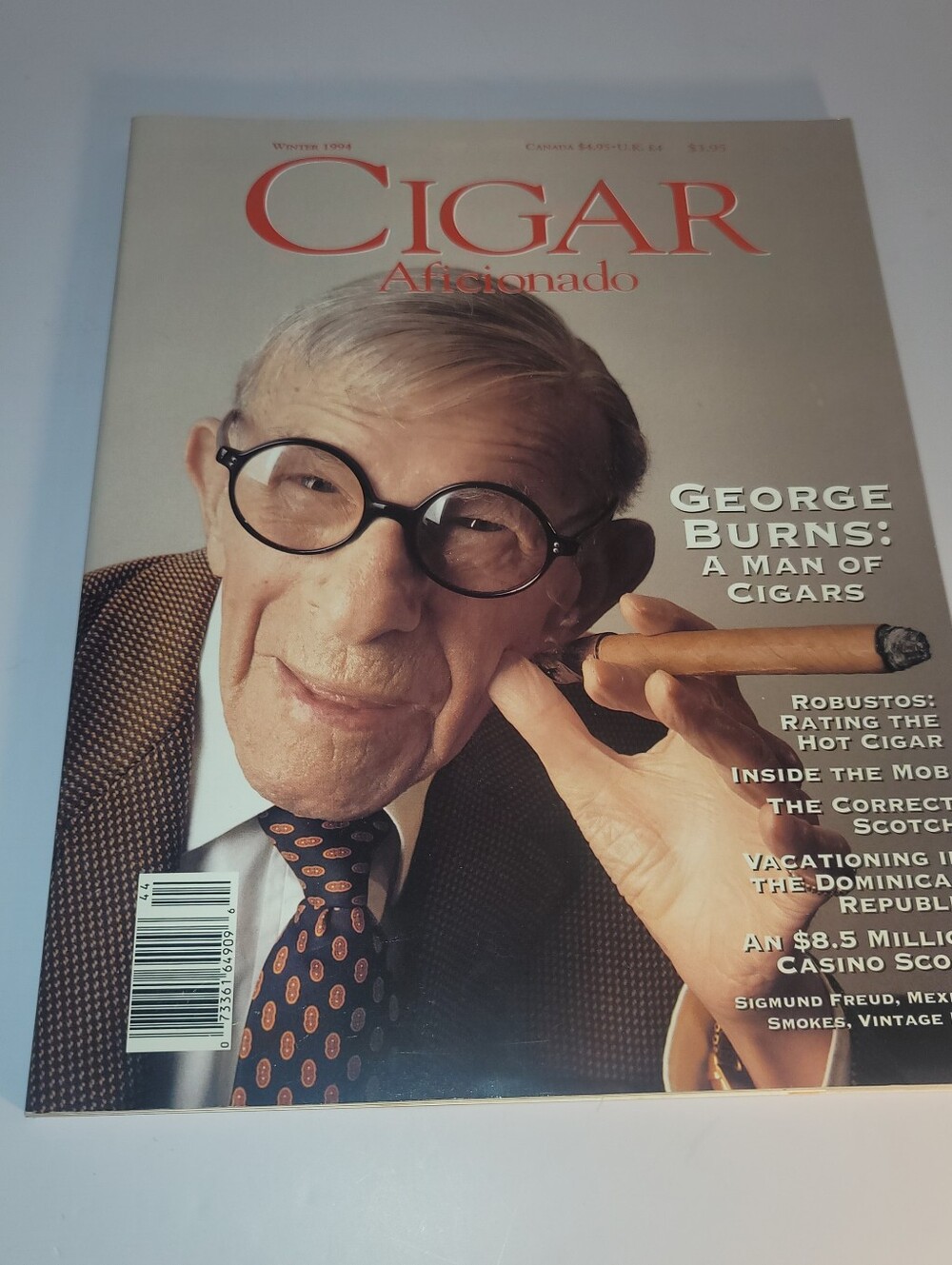 Cigar Afficianado Magazine Winter 1994 George Burns, Vintage